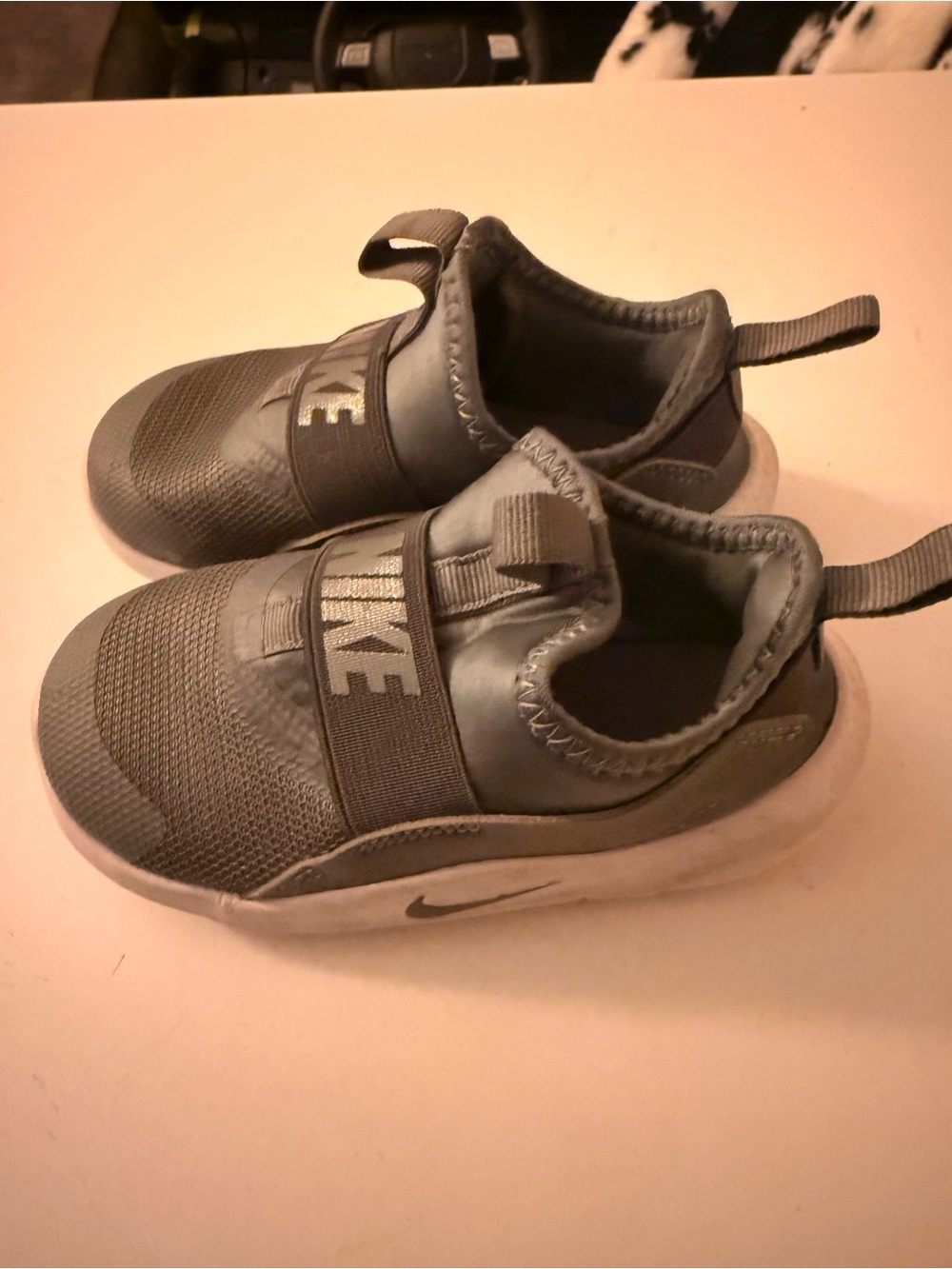Nike Kids Slip-On Sneakers in Gray